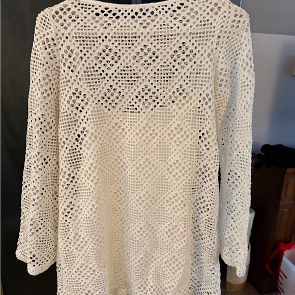 Mango Cream Crochet Mini Dress - Picture 2 of 3
